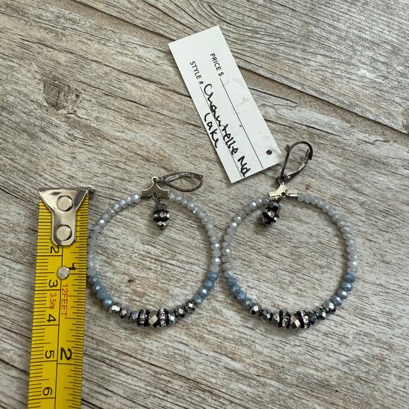 NWT MILLIANNA Chantelle Medium Hoops – Color: Lake - Picture 6 of 6